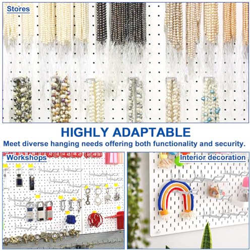 Tandefio 50 Pcs Double Arm Pegboard Hooks 4.52 Inch Fit 1/4 Pegboard Hole