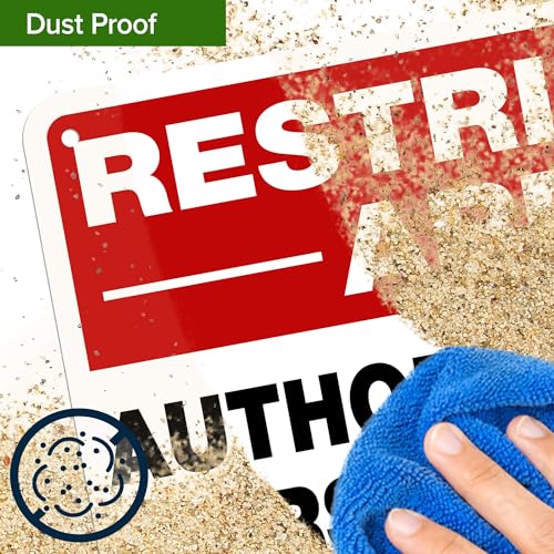 Restricted Area Authorized Personnel Only Sign, 10x7 Inches, 55 mil thick - size: 7x10 Polyethylene