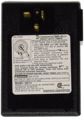 Intermatic HB114 Heavy-Duty Plug-in Air Conditioner and Appliance 240 VAC Timer