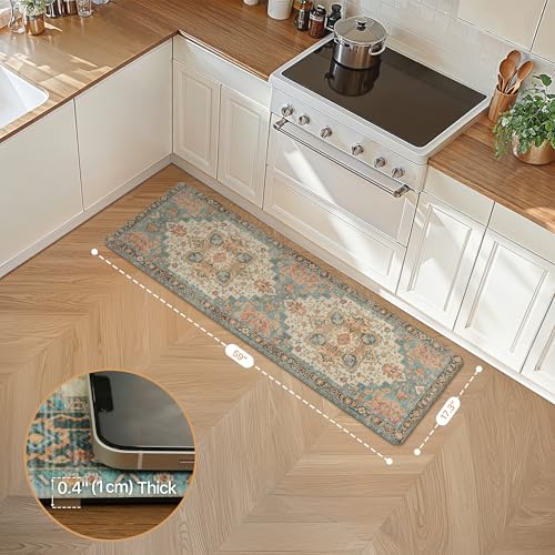GENIMO Anti Fatigue Kitchen Mats for Floor 17"X59", Runner Rug,Peach - color: Peach, size: 59"L x 17.3"W x 0.4"Th