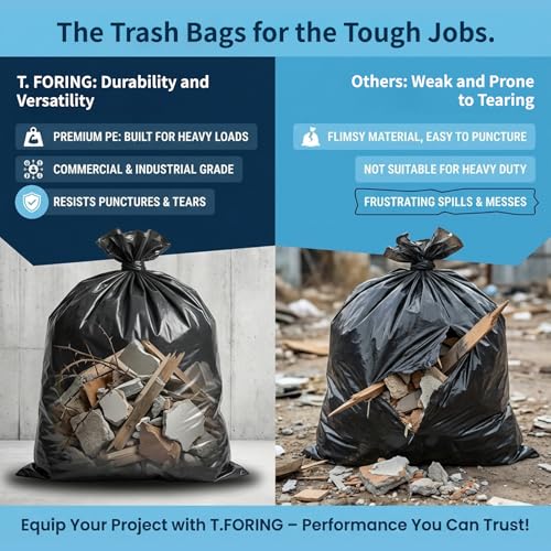 40-45 Gallon Trash Bags Unscented, 35'' x 40'', Black, 120 Count - color: 40-45 Gallon | 120 Count, size: 120 Count(pack of 1)