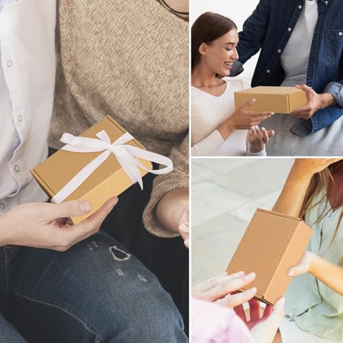 Shipping Boxes 9x6x2 inches Set of 25, Small Mailing Boxes Brown Cardboard Corrugated Mailer Boxes for Mailing Small Business Packing Gifts - size: 9 x 6 x 2 in