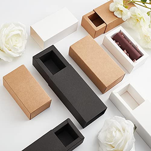 BENECREAT 12PCS Brown Kraft Packaging Drawer Box 4.8x2x1.5 Inch Cardboard Present Box for Lipstick, Small Perfume Essential Oil Bottle, Christmas, Festival Gift Packaging - color: Brown, size: 4.8 X 2 X 1.5 Inch (Pack of 12)