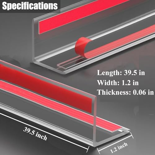 Clear Self-Adhesive Wall Corner Guards, 10 Pack, 1.2in x 39.5in - size: 1.2in x 39.5in