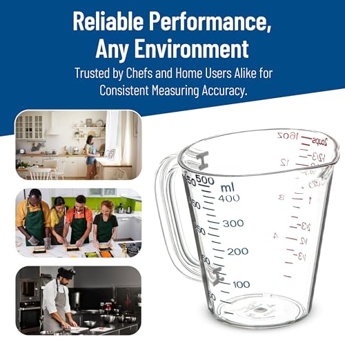 Carlisle FoodService Products 4314307 Commercial Plastic Measuring Cup, 1 Quart, Clear (Pack of 6) - size: 1 Quart, style: 6 Pack