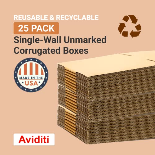 BOX USA & Aviditi 4x4x48 and 4x4x36 Tall Corrugated Boxes 25 Pack Bundle