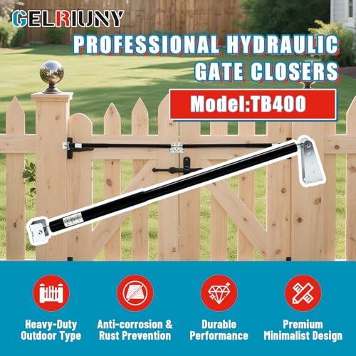 New TB400 Hydraulic Gate Closer, Adjustable Closing Speed, Rust-Resistant - size: TB400