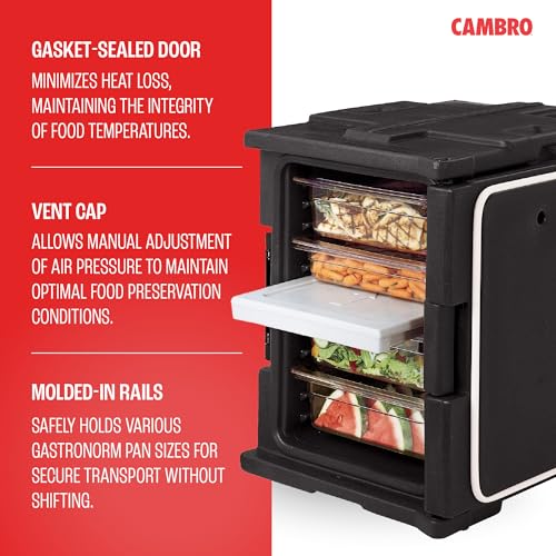 Cambro Insulated Food Pan Carrier - Hotbox for Catering & Transport - UPC400 Series (Black) - color: Black