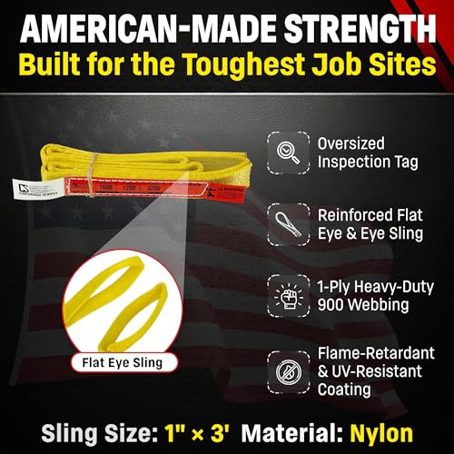 DD Sling 2 Inch x 12 Foot Nylon Lifting Sling - size: 2"x12'