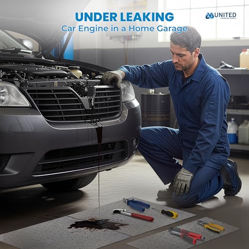 Oil Absorbent Pads – Heavy-Duty 15"x18" & 7.5"x18" Meltblown Polypropylene Mats | Tear-Resistant, Hydrophobic, Reusable, Fast Oil Cleanup for Automotive, Marine & Industrial Use (100, 15in x 18in) - size: 15in x 18in