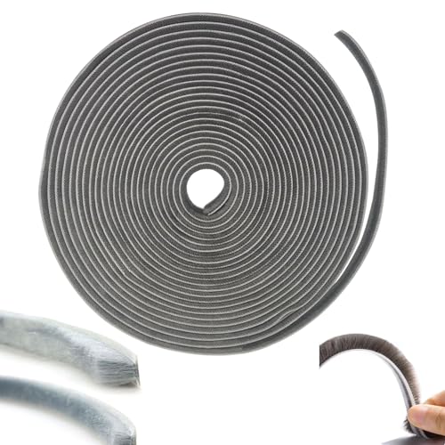 33Ft Weather Stripping Brush for Sliding, 0.35" Wide x 0.2" Door Seal self Adhesive Dust Proof,Seal Strip Wind Proof,Seal Strip Door Soundproofing Strip for Window Doors Frame(Grey)