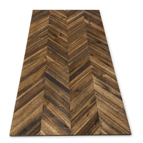 Howizz Chevron Butcher Block Countertop 48 x 25 x 1.5 Inches - Dark Walnut Acacia Solid Wood Table Top for Desk Top, Workbench Top, Kitchen Countertop - color: Acacia - Chevron - Walnut - Finished, size: 48"L x 25"W x 1.5"Th