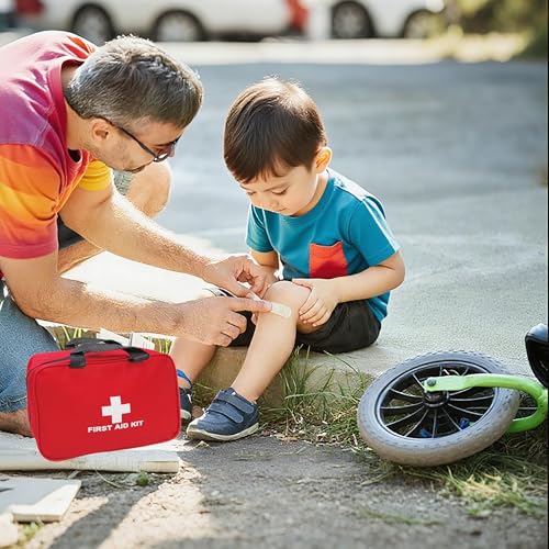 FixtureDisplays® 100-Piece OSHA Compliant First Aid Kit – Compact Emergency Medical Kit for Restaurant, Workplace, Office & Vehicle Safety 18109NEW-NPF