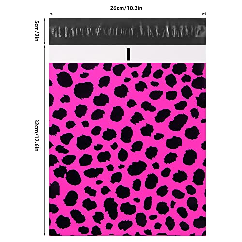 10x13 Inch Poly Mailers, 4 Colors Leopard Mix, 100 Pack Self Sealing - color: 4 Color Mix