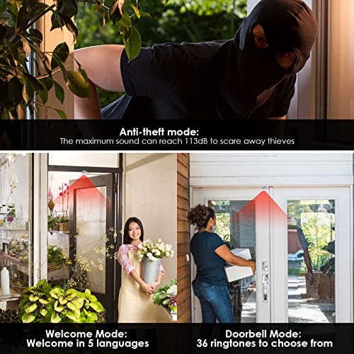 GreenCycle Motion Sensor Doorbell, Door Chime for Business When Entering - color: Motion Sensor Doorbell