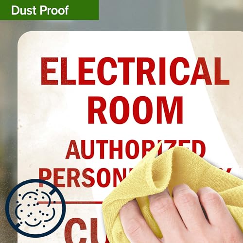 Electrical Room Authorized Personnel Only Bilingual Sign, 10x7 Inches, 4 Mil Vinyl Decal Stickers Weather Resistant, Made in USA by My Sign Center - size: 7x10 Vinyl Sticker