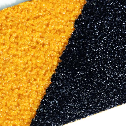 Durable DURALINE Grip+ Floor Tape, Non-Slip, Yellow/Black, 2" x 50ft - color: Yellow/Black, size: 50 mm x 15 m