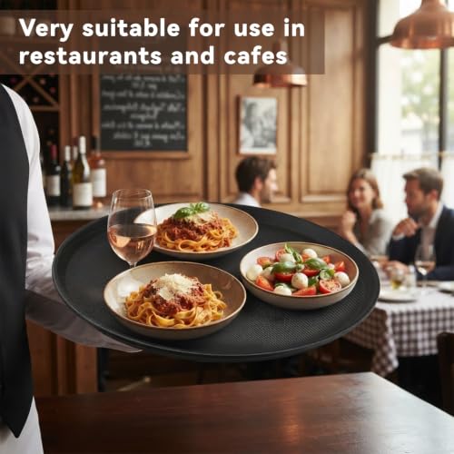8 Pcs 16'' Restaurant Serving Trays with Non Slip Rubber Lined