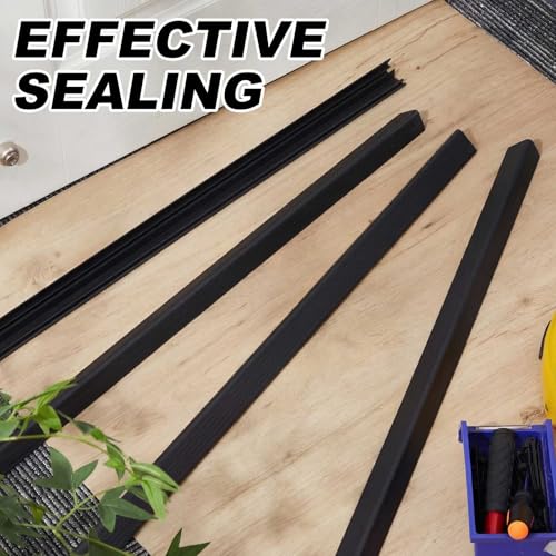 4 Pcs 36" L Fixed Vinyl Sill Threshold Cap 1-1/4 Inches High, Black - color: Black, size: 1-1/4,36 Inch