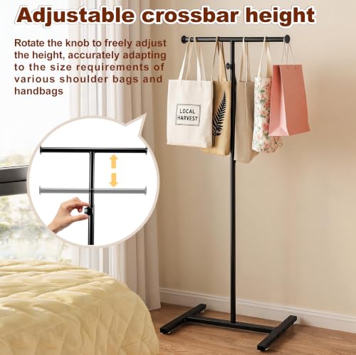 Adjustable Shopping Bag Rack Stand, 56 Inch Freestanding Tote Bag Display