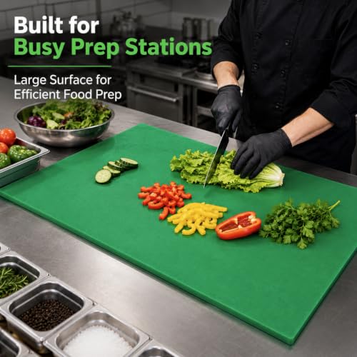 Commercial Cutting Board, 36 x 24 x 0.38 Inches, Green - color: Green, size: 36"L x 24"W