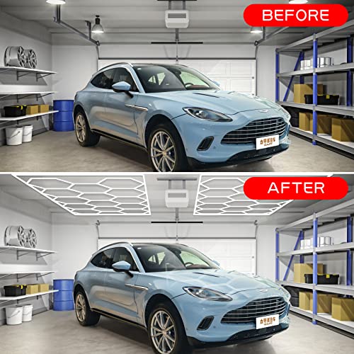 LZHOME Hexagon LED Garage Light: Ultra-Bright Hex Ceiling Lights, Hexagon led Lights for Garage Warehouse Workshop Gym Basement - size: 14 HEX+Border
