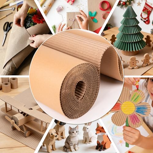 17 x 235 Inch Corrugated Cardboard Roll, Single B Flute - size: 17 x 235