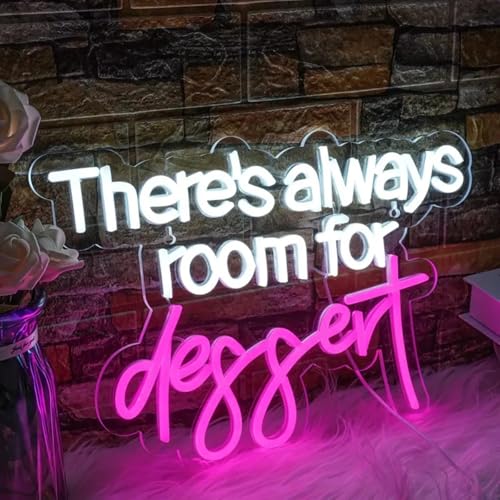 There's Always Room for Dessert Neon Sign Baking Bread Shop Led Light - color: Dessert Room