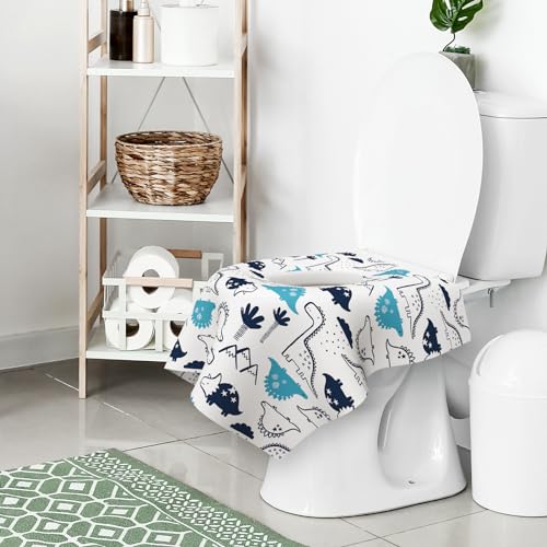 30 Pack Toilet Seat Covers Disposable, Large Waterproof Potty Covers for Toddlers, Kids, and Adults, Individually Wrapped for Travel, Toddler Potty Training for Public Restroom, Airplane, Trip - color: Dinosaur