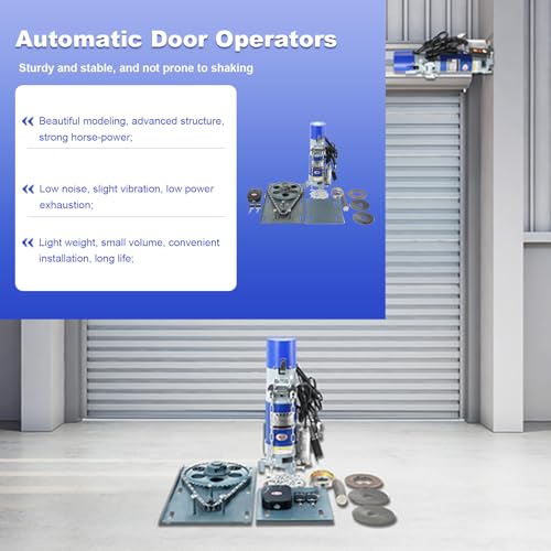 600kg AC Rolling Door Side Motor Automatic Garage Door Opener 110V 300W Electric Remote Rolling Shutter Operators Slide Gate Motor for Roller Shutter, Garage Door, Industry Door