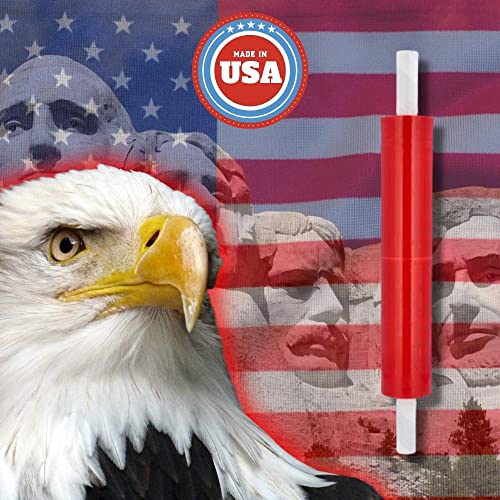 PSBM Red Stretch Film/Wrap with Extended Core Handles, 1 Roll 20 Inch x 1000 Feet 80 Gauge Heavy Duty Clear Plastic Wrap Industrial Strength Shrink Film for Moving, Packing & Shipping - size: 1 Roll, style: Red