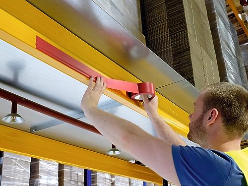 Durable DURALINE Floor Marking Tape - Self-Adhesive Temporary Marking Tape - 33 Metre Roll - Quick & Easy Application - Perfect for Temporary Marking - Red - color: Red