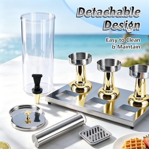 2.4 Gallon Drink Dispenser for Party with Stand & Leak-Proof Spigot - color: Gold