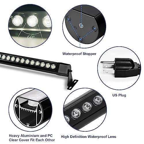 2Pack 36W Wall Washer Light 2FT 4000K 120V IP67 Waterproof Plug-in - color: 4000K-Neutral White, size: 23.6''