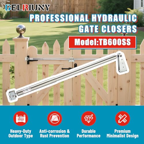 TB600SS Hydraulic Gate Closer, Rust-Resistant & Weatherproof Gate Closer - size: TB600SS
