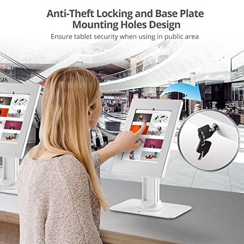SIIG Lockable Countertop Kiosk POS Security Stand Holder and USB-C 200W GaN 4-Port Charger