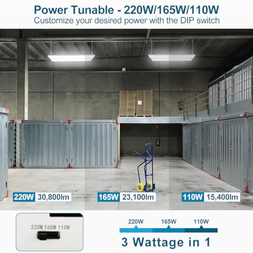 LED high Bay Shop Light 220W/165W/110W Adjustable 30800LM