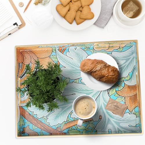 Spsyrine Plastic Serving Tray with Handles for Coffee Table, Sunflower - color: Multi E