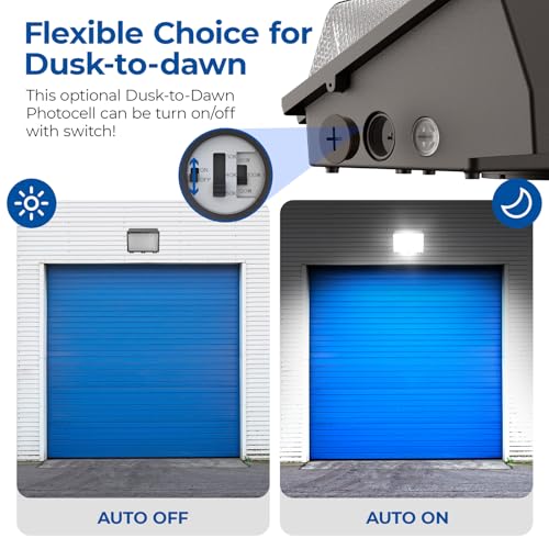 CINOTON 120W LED Wall Pack Light, 3CCT 16800LM, Dusk to Dawn Sensor, 1 Pack - size: 1 Pack