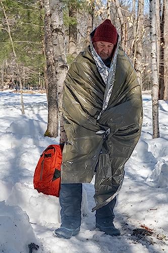 SOL 90% Heat Reflective Emergency Blanket, 58 x 98, 3.2 oz, Green