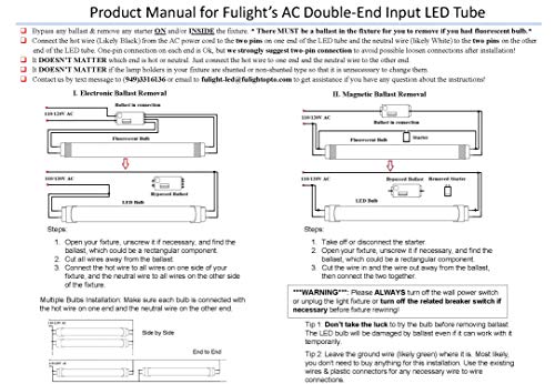 Type B Dimmable T8 LED Tube Light, 2ft, Daylight 6000K, 110-120V - style: Daylight 6000K
