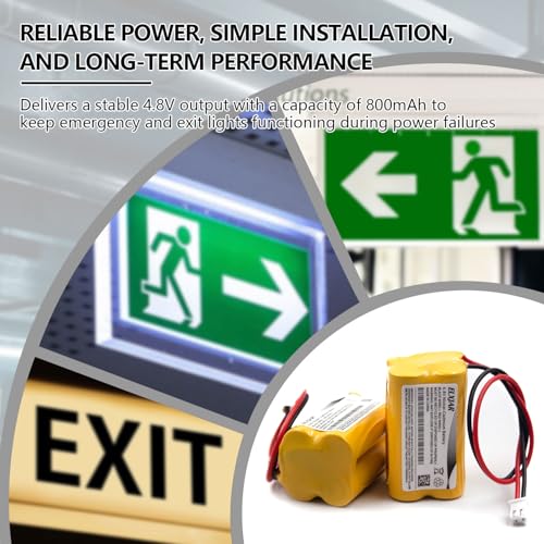 (2-Pack) 4.8V 800mAh Ni-Cd Battery for BL93NC487, BAA-48R - color: 2-Pack