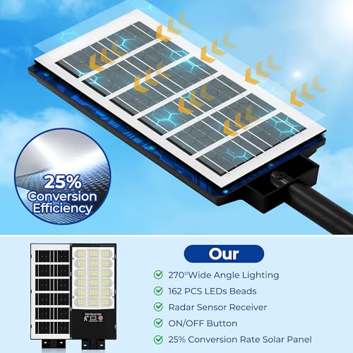6-Pack Solar Street Lights Outdoor Waterproof Dusk to Dawn - size: 6 Pack