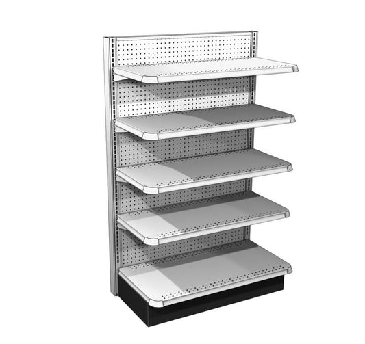 Lozier 19” Contoured Base End Trim for Gondola Shelving Unit & Retail Display Shelves | Retail Display & Gondola Accessories | Made for Use Low Base Brackets - size: 19" D