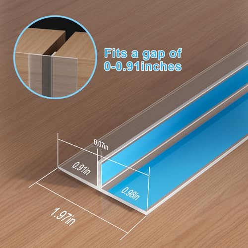 Door Seal Weather Stripping for Door Frame- 40 Ft x 1.97 in Clear - color: Clear, size: 1.97" W x 40'L x 0.6"T