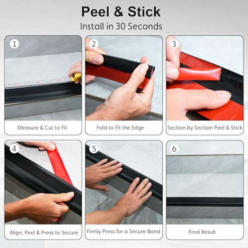 Stair Edge Protector, 12Ft Pre-Angled L-Shaped Stair Nosing with Self-Adhesive, Rubber Trim for Indoor/Outdoor Home & RV Steps - size: 12 FT