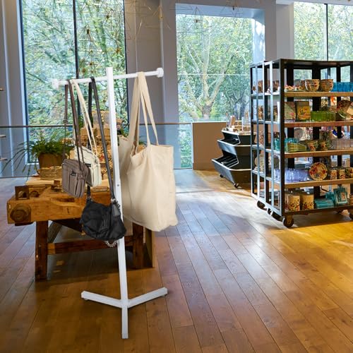 Blulu 45'' Adjustable Shopping Bag Rack Heavy Duty Bag Stand, 1 Pcs, White - color: White