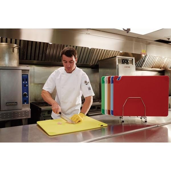 San Jamar Cutting Board,18x24 in,Red CBG182412RDGR - 1 Each - color: Red, size: 24"L x 18"W