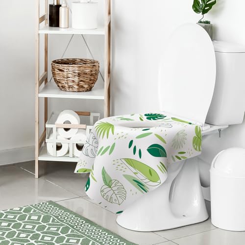 30 Pack Toilet Seat Covers Disposable, Kids, and Adults, Individually Wrapped for Travel, Large Waterproof Potty Covers for Toddlers, Toddler Potty Training for Public Restroom, Airplane, Trip - Leaf - color: Leaf