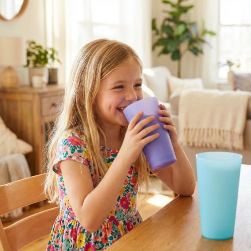 32 oz Plastic Cups Large Reusable set 12, Plastic Tumbler Assorted - color: Assorted Color